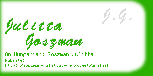 julitta goszman business card